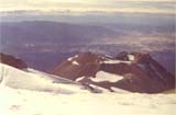 Looking down on Shastina from Mount Shasta, August, 1972