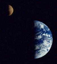 Moon and Earth